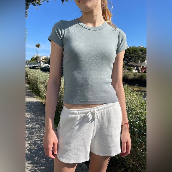Brandy Melville Tops Brandy Melville Green Hailie Top Poshmark